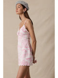 Lovely Pond V-Neck Mini Dress