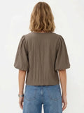 Paige Puff Sleeve Button Up Blouse