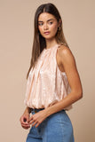 Rose High Neck Bubble Blouse