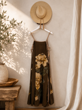 Big Floral Print Maxi Dress