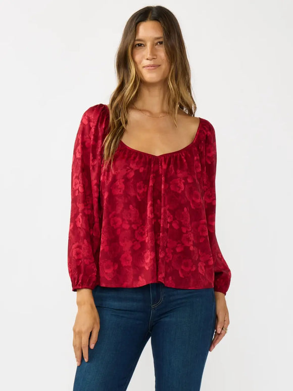 Billowy Raglan Sleeve Blouse