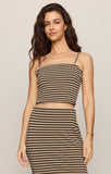 Z Supply Caffari Stripe Tube Top in Putty