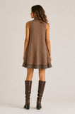 Paige Plaid Ruffle Turtleneck Mini Dress