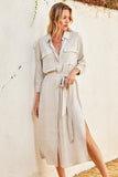 Perfect Pinstripe Midi Shirtdress