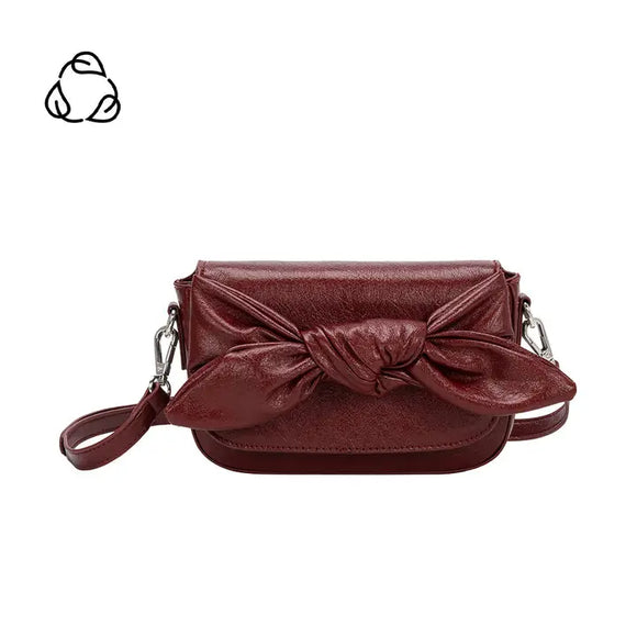 Melie Bianco Fay Cranberry Recycled Vegan Crossbody Bag