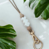 Beaded Heart Lanyard with holder