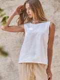 Minimal Muse Linen Sleeveless Top