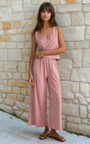 Z Supply Sloane V-Neck Top Pink Smoke