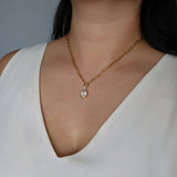 Mila Paperclip Necklace With Stone