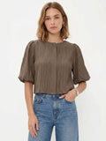 Paige Puff Sleeve Button Up Blouse