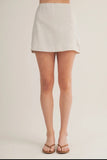 Andrea A- Line Mini Skort Off White