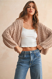 Blake Brown Cable Knit Cardigan