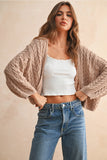 Blake Brown Cable Knit Cardigan