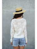 Sassy Sheer Floral V Neck