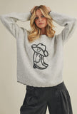 Grey Cowgirl Sweater