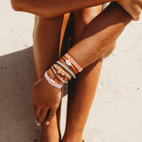 "Roxy Pink Tropics" Hair Tie + Bracelet
