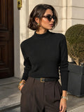 Classic Black High Neck Sweater
