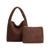 Johanna Tobacco Suede Recycled Vegan Shoulder Bag