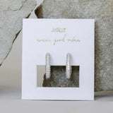 Jax Kelly Silver Pave Hoop