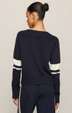 Z Supply Stripe Stand In Sweater Eclipse