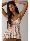 Vintage Textured Floral Cami