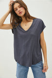 Charcoal Flowy Tee