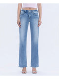 Alleah Mid Rise Full Length Slim Wide Jeans