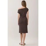 Sami Striped Boatneck Midi Dress