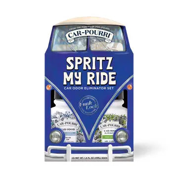 Car~Pourri Air + Fabric Spritz My Ride 1.4oz 2 Pack Gift Set