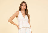 Palm Eyelet Front Tie Top