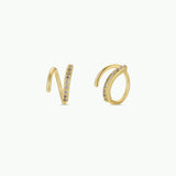 Jax Kelly Pave Spiral Gold Earrings