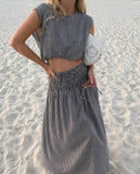Z Supply Merit Cropped Gingham Linen Top