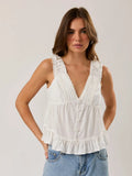 Vicky Lace Trim Tank