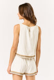 Boho Embroidered Linen Top
