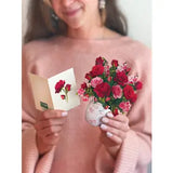 Mini Blooming Roses Pop Up Greeting Card