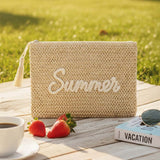 SUMMER Straw Pouch Bag