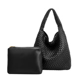 Melie Bianco Johanna Black Recycled Vegan Shoulder Bag