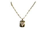 Heart Dog Tag Necklace