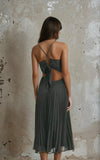 Jojo Black Sleeveless Midi Dress