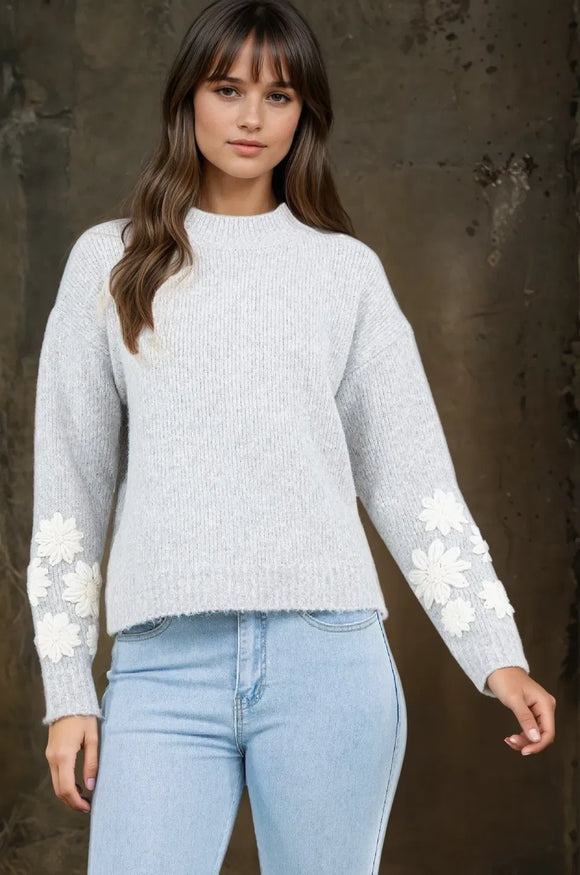 Dreamer Floral Sleeve Sweater