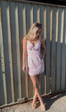 Lovely Pond V-Neck Mini Dress