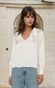 Madelyn Long Sleeve Top Soft White