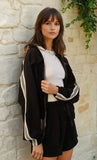 Sadie Sporty Stripe Zip Up
