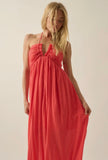Mazy gauze red dress