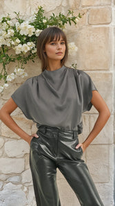 Mikayla Mock Neck Blouse