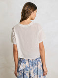 Sidney Cropped Ivory Tee