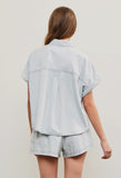Petra Elastic Banded Tie Front Pocket Shorts