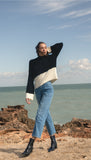 Elan Riley Color Block Sweater