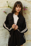 Sadie Sporty Stripe Zip Up
