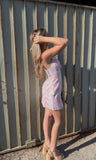 Lovely Pond V-Neck Mini Dress